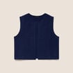 Gilet sans manches bleu marine femme