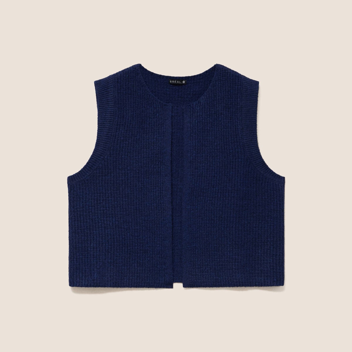 Gilet sans manches bleu marine femme