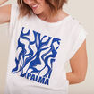 T-shirt manches courtes ecru femme