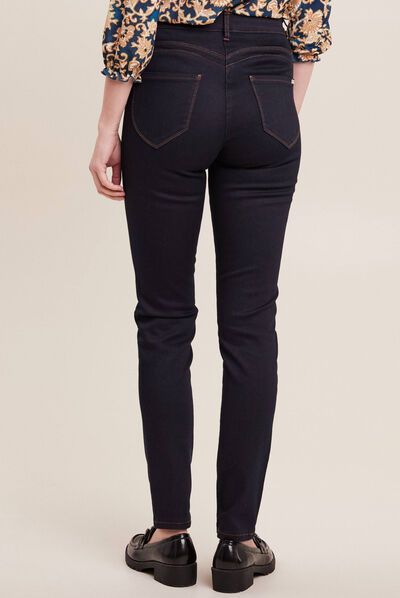 Jean magique ajusté taille standard denim brut femme