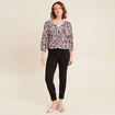 Blouse manches 3/4 rose femme