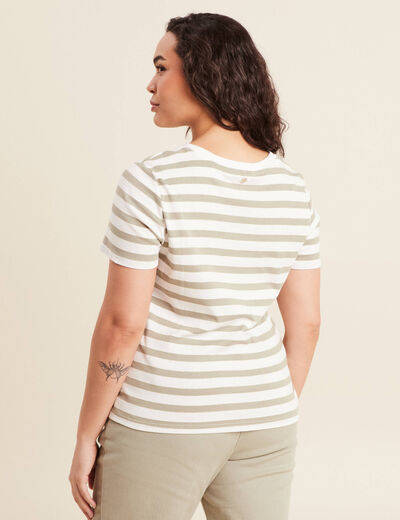 T-shirt manches courtes vert femme