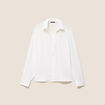 Chemise ample fluide manches longues ecru femme