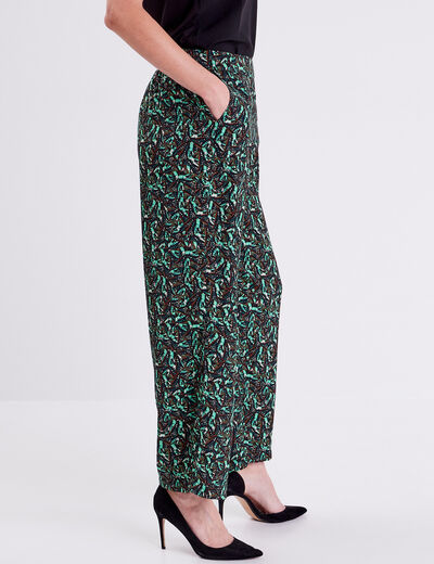 Pantalon flou vert pastel femme