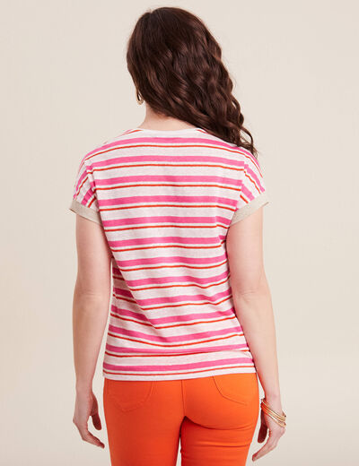 T-shirt manches courtes orange femme