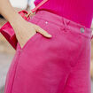 Pantalon large fluide rose fushia femme