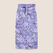 Jupe midi droite bleu femme