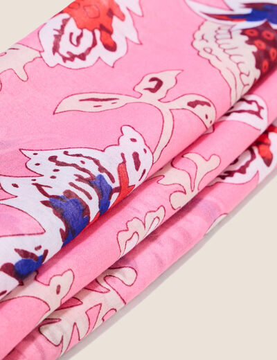 Foulard rose fushia femme
