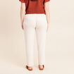 Pantalon large 7/8&egrave;me taille bascul&eacute;e beige femme