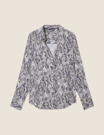 Chemise manches longues beige femme
