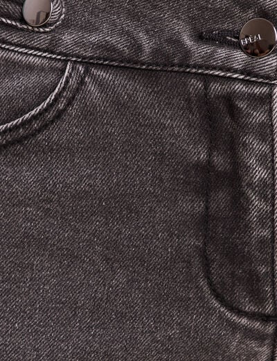 Jean large 7/8&egrave;me denim gris femme