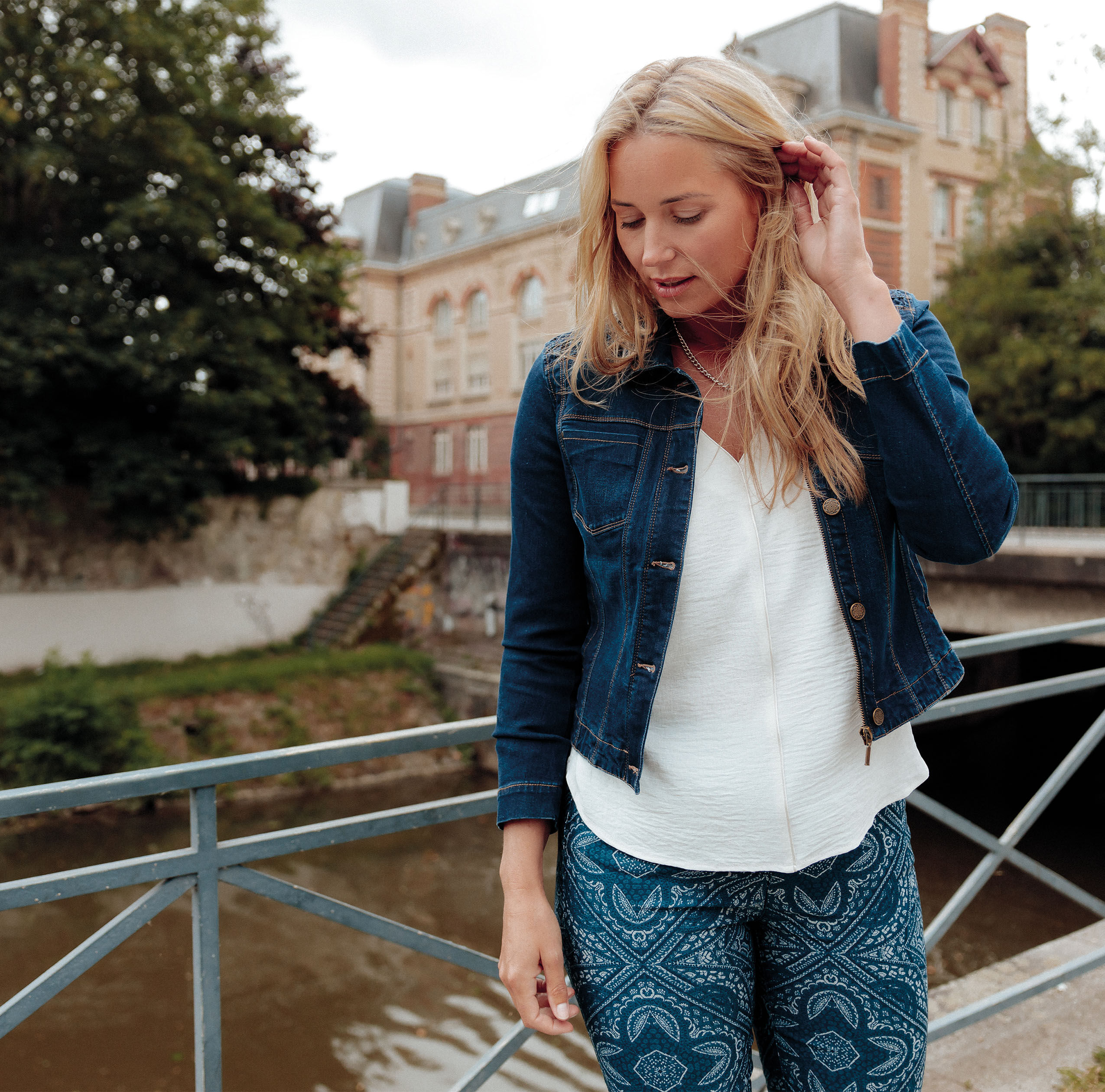 Veste jean online couleur femme