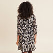 Robe évasée fluide noir femme