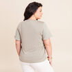 T-shirt bi-mati&egrave;re manches courtes vert clair femme