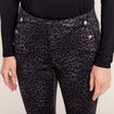 Pantalon tregging à pont noir femme