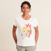 T-shirt manches courtes ecru femme