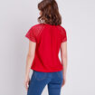 T-shirt manches courtes rose framboise femme
