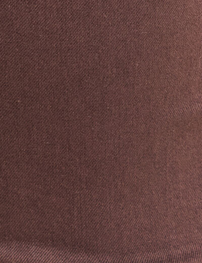 Pantacourt droit taille standard marron femme