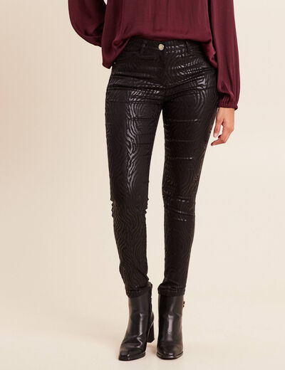 Pantalon magique Le L&eacute;ger enduit noir femme