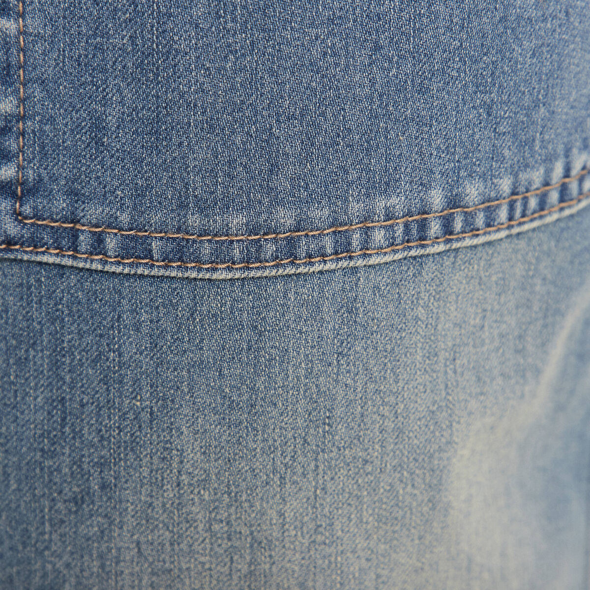 Jupe longue droite en jean denim double stone femme