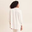 Chemise ample manches 3/4 beige femme