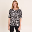 T-shirt en coton biologique noir femme