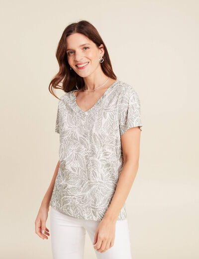 T-shirt manches courtes gris femme
