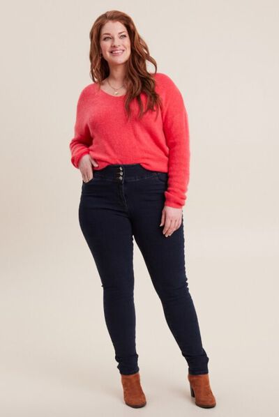 Jeans galbant et confortable denim stone femme