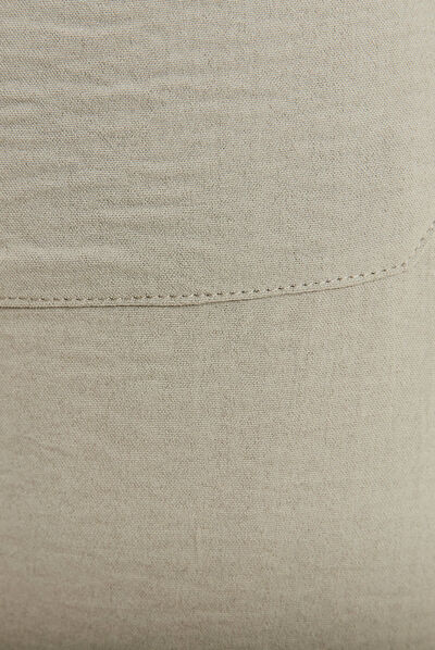 Pantalon flou ceinturé vert clair femme