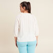 Blouse manches 3/4 ecru femme