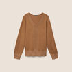 Pull manches longues beige femme