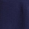 Blouse col v manches 3/4 fluide bleu marine femme