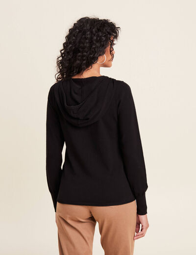 Sweat manches longues noir femme