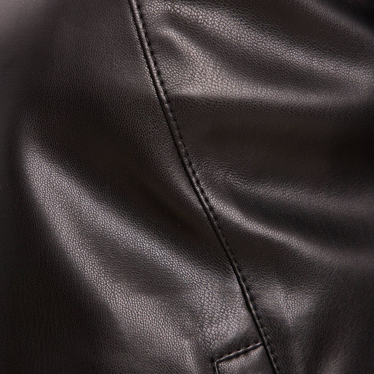 Blouson simili cuir noir femme