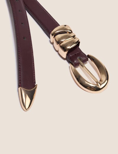 Ceinture fine prune femme
