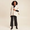 Poncho cape coupe ample ivoire femme