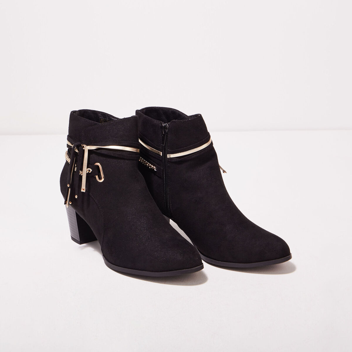 Bottines à talons noir femme