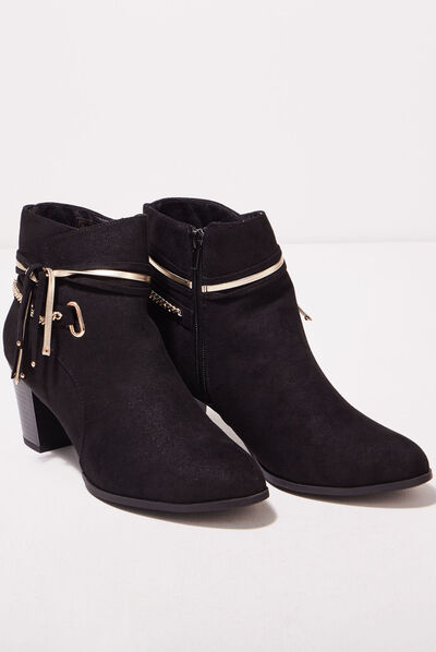 Bottines à talons noir femme