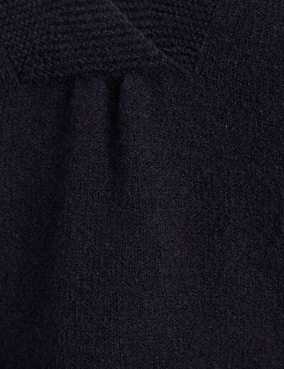 Pull sans manches bleu foncé femme