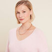 Pull manches longues rose femme