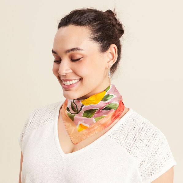 foulard 100 soie multicolore femme Foulard 100% soie multicolore femme