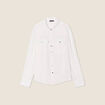 Chemise manches longues ecru femme