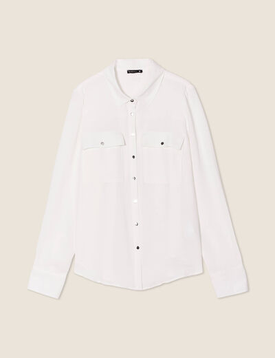 Chemise manches longues ecru femme