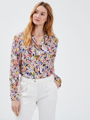 Chemise manches longues rose pastel femme