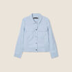 Veste boutonnée bleu clair femme