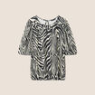 Blouse manches courtes noir femme