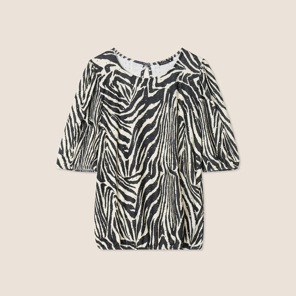 Blouse manches courtes noir femme