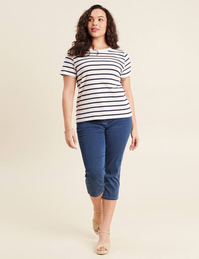T-shirt manches courtes blanc femme