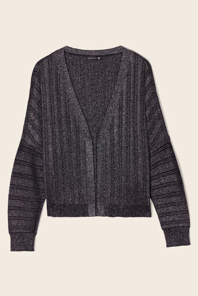 Gilet manches longues noir femme