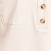 Robe courte en coton ivoire femme
